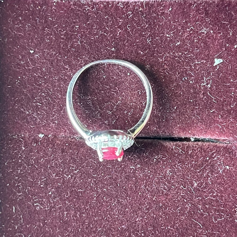 Stunning Burmese Ruby Silver Ring - image 2